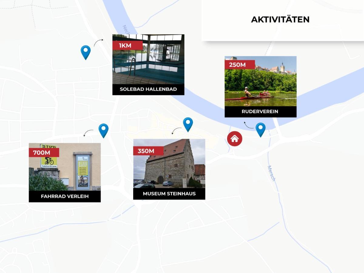 Wohnung In Top-Lage - Direkt Am Bahnhof Bad Wimpfen Bagian luar foto